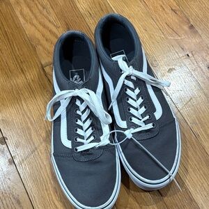 Vans Men's Charcoal and White Sneakers new no tags